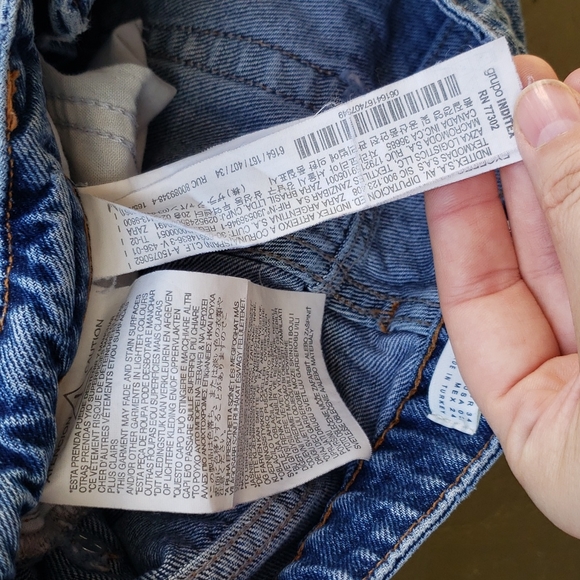 Zara denim shorts red and white stripes with pearls size 2 - Picture 10 of 10